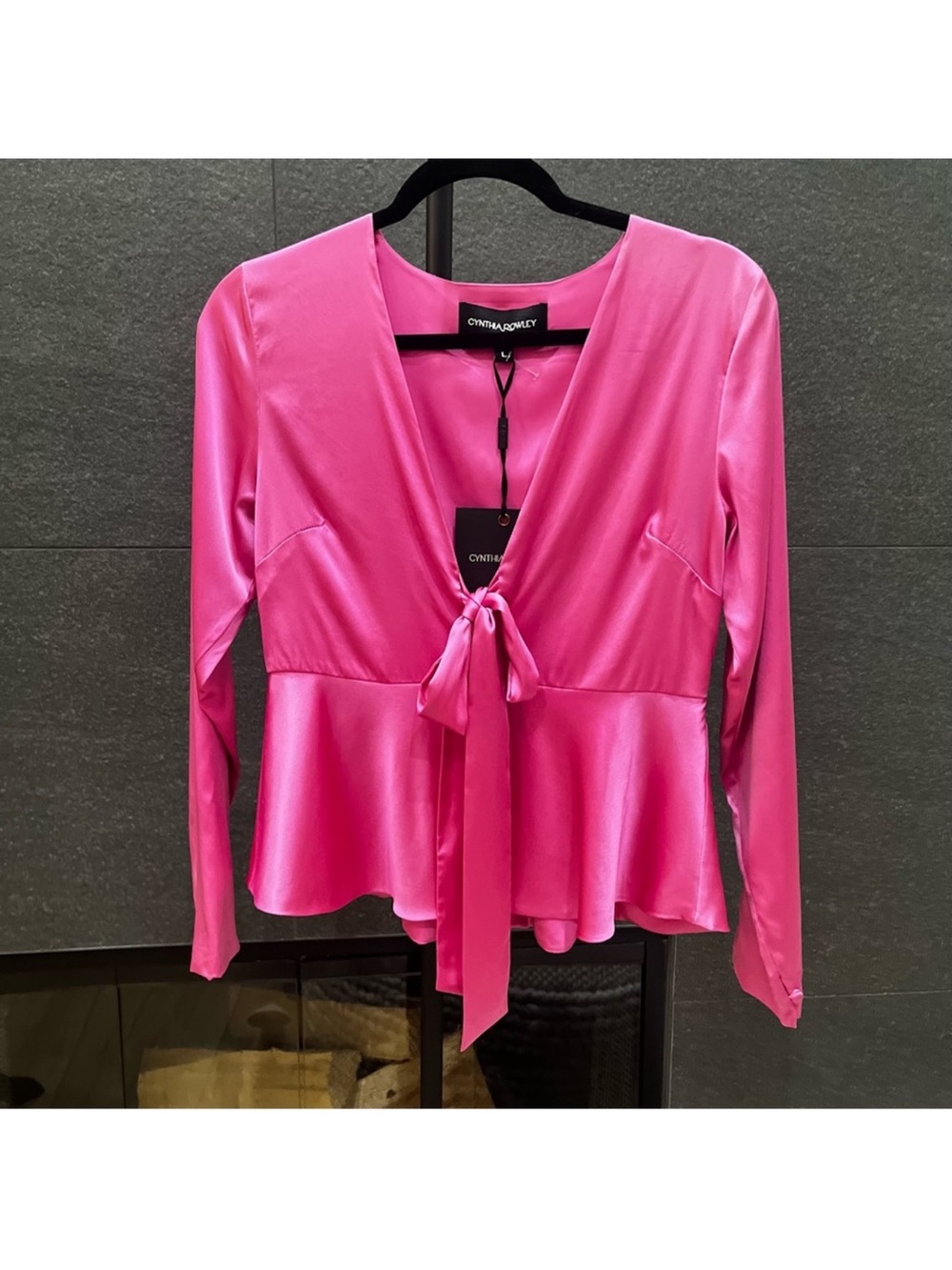 Cynthia Rowley Hot Pink silk Blouse - Picture 7 of 14